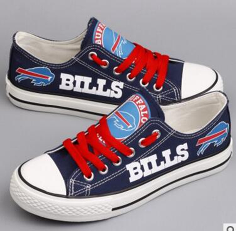 Women's NFL Buffalo Bills Repeat Print Low Top Sneakers 001